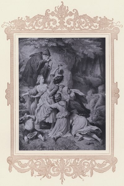 Meisje in het Bos, De Trouwe Eckart door Wilhelm von (after) Kaulbach