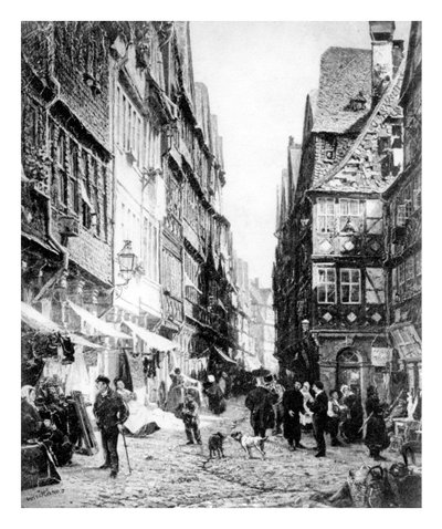 Het Ghetto in Frankfurt door Wilhelm von Hanno