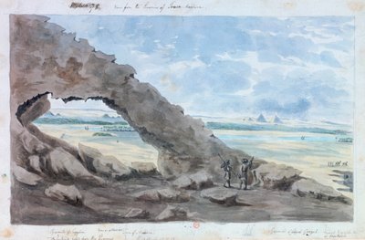 Uitzicht op de piramides, Egypte, 19e eeuw door Wilkinson