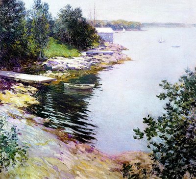 Het kleine witte huis, 1919 door Willard Leroy Metcalf