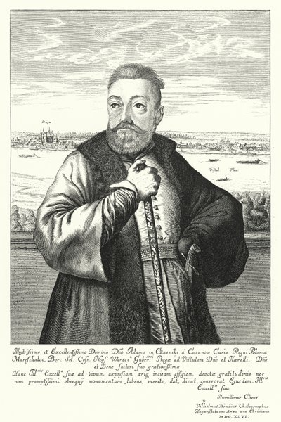 Adam Kazanowski, Pools-Litouwse edelman (gravure) door Willem (c.1597 1660) Hondius