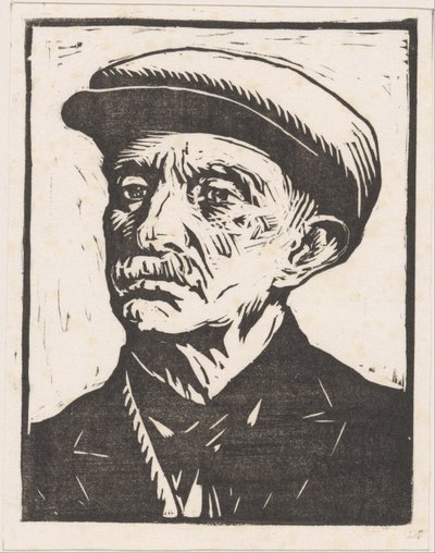 Portret van een onbekende man door Willem Adrianus Grondhout (signed by artist)