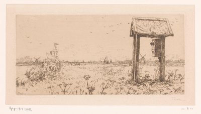 Weilanden aan de Kaag, met brievenbus door Willem Bastiaan Tholen (signed by artist)