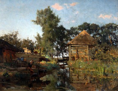 Een wasvrouw, 1880-1885 door Willem Bastiaan Tholen