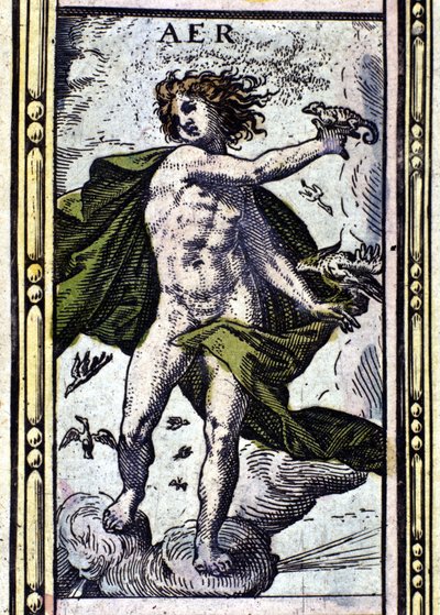 Lucht, een van de vier elementen vertegenwoordigd in W. Blaeu