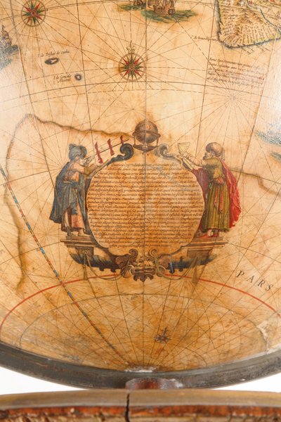 Groot paar bibliotheekglobes, de aardse 1645/48, de hemelse na ca. 1630 door Willem Blaeu
