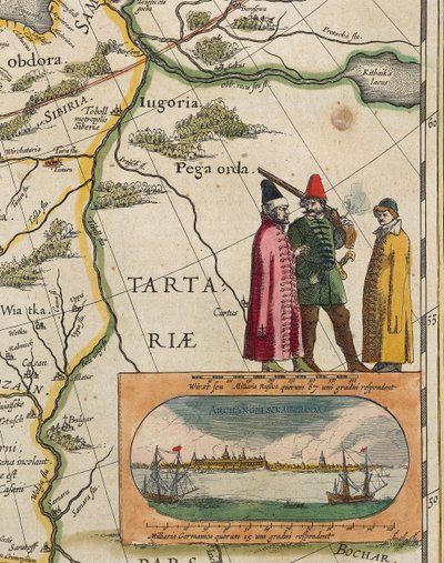 Kaart van Tartary, uit Atlas Maior of Novus (detail) door Willem Blaeu