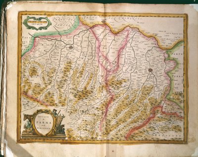 Kaart van het Hertogdom Parma door Willem Blaeu