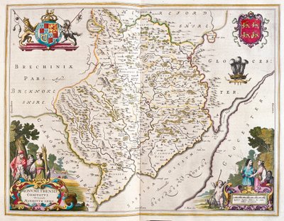 Monmouth shire (Engeland en Wales), in 