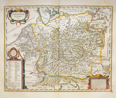 Veteris Germany uit Theatrum Orbis Terrarum door Willem Bleau, Amsterdam door Willem Blaeu