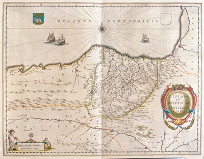 gebied met Bilbao als middelpunt en dat zich uitstrekt van S door Willem Blaeu