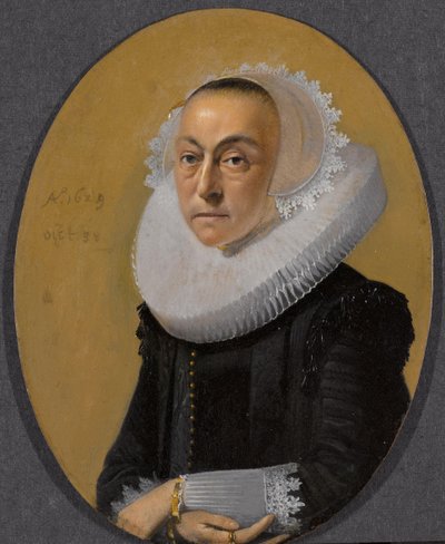 Portret van een vrouw door Willem Cornelisz Duyster (attributed to)