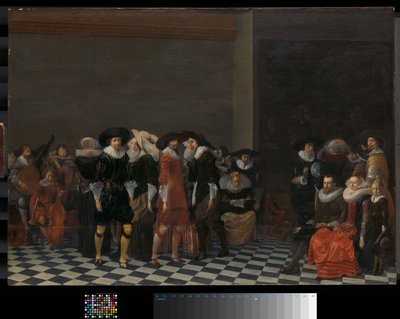 Een bruiloftsfeest, ca.1625 (olieverf op paneel) door Willem Cornelisz Duyster