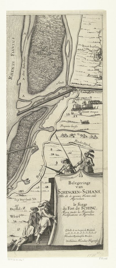Beleg van Schenckenschans (rechterblad), 1635 door Willem Hondius