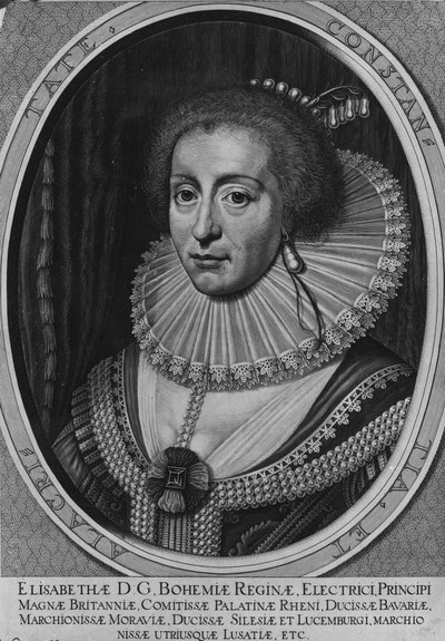 Elizabeth, koningin van Bohemen, 1630 door Willem Hondius