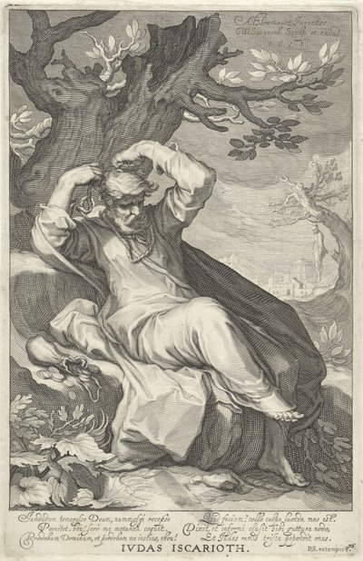 Judas Iskariot hangt zich op door Willem Isaacsz. van Swanenburg