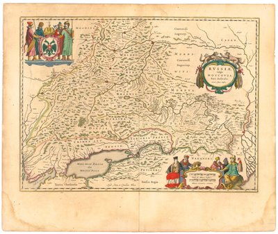 Kaart van Rusland Uit: Theatrum Orbis Terrarum..., 1645 door Willem Janszoon Blaeu