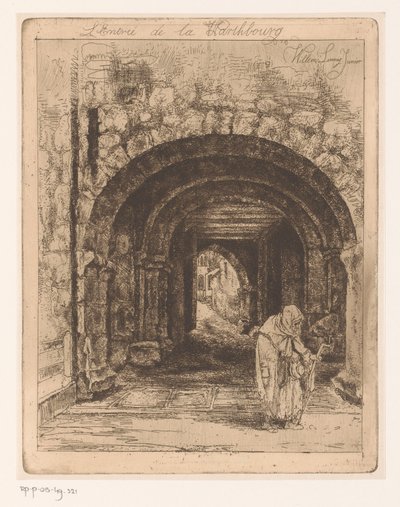 Toegangspoort van de Wartburg in Eisenach door Willem Linnig (II)