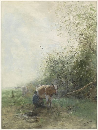 Melktijd door Willem Maris