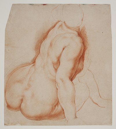 Nimfen en Saters Verzamelen Fruit. Nimf zittend in het midden op de voorgrond door Willem Panneels
