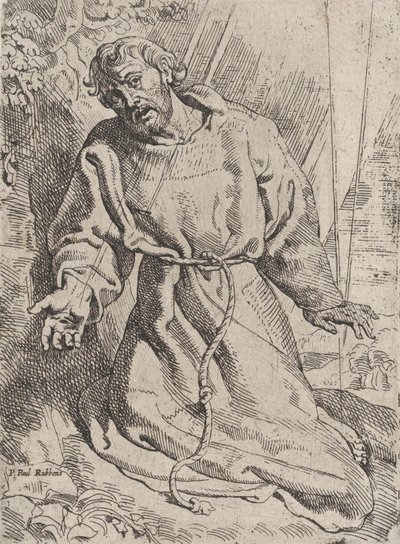 Sint Franciscus ontvangt de stigmata, ca. 1613-14 door Willem Pietersz. Buytewech