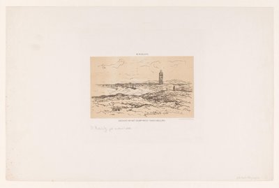 Gezicht op het dorp West-Terschelling door Willem Roelofs (I)