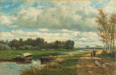 Landschap in de omgeving van Den Haag door Willem Roelofs (I)