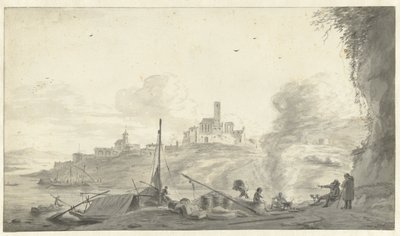 Italiaans landschap door Willem Schellinks