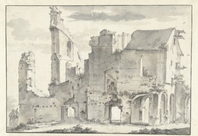 Ruïne van de abdij van Rijnsburg door Willem Schellinks