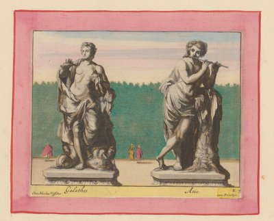 Statuen von Galatea und Acis door Willem Swidde