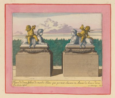 Zwei Sphinxen in den Gärten von Versailles door Willem Swidde
