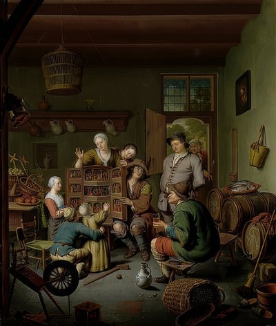 De rariteitenkast (?t Fraay Curieus) door Willem Van Mieris