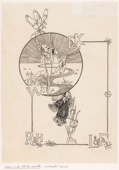 Bandontwerp voor: Knappert, Emilie C., Kijkjes in de plantenwereld, 1893 door Ludwig Willem Reymert Wenckebach