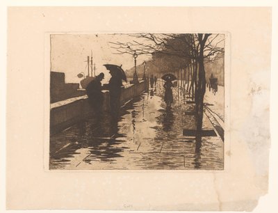 Gezicht op Victoria Embankment in Londen door Willem Arnoldus Witsen