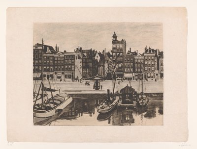 Gezicht op het Damrak door Willem Witsen