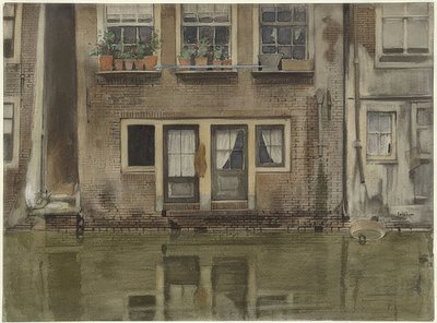 Huis aan een Gracht in Amsterdam door Willem Arnoldus Witsen
