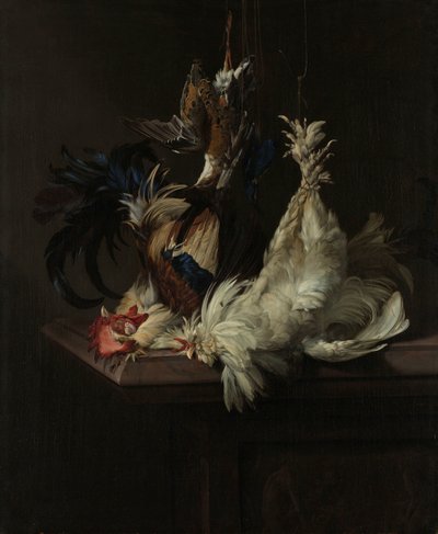 Stilleven met gevogelte door Willem van Aelst