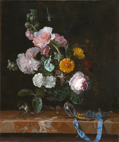 Vanitas bloemenstilleven, ca. 1656-1657 door Willem van Aelst
