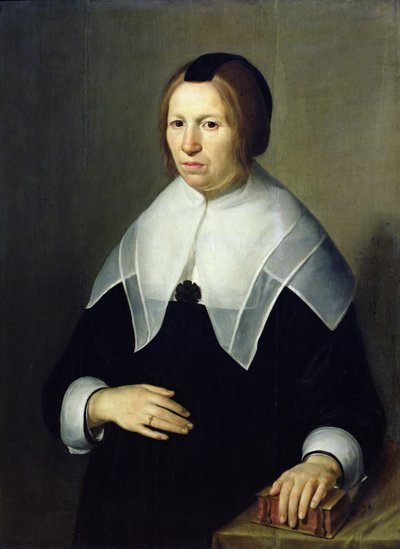 Portret van een Vrouw door Willem van Honthorst