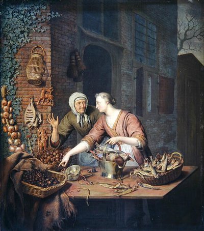 De marktkraam door Willem Van Mieris