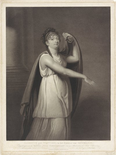Portret van Johanna Cornelia Ziesenis-Wattier (title on object) door Willem van Senus