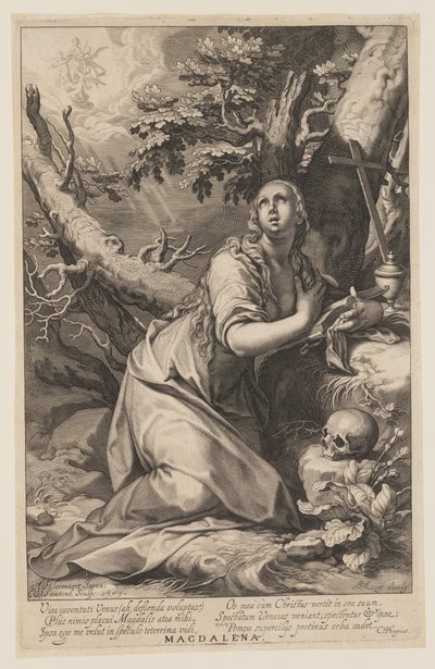Magdalena, uit Zondaars van het Oude en Nieuwe Testament door Willem van Swanenburgh