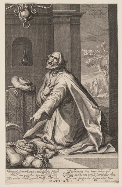 Zacheüs, uit Zondaars van het Oude en Nieuwe Testament door Willem van Swanenburgh