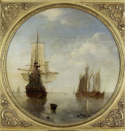 Schepen voor anker door Willem van de Velde (II)