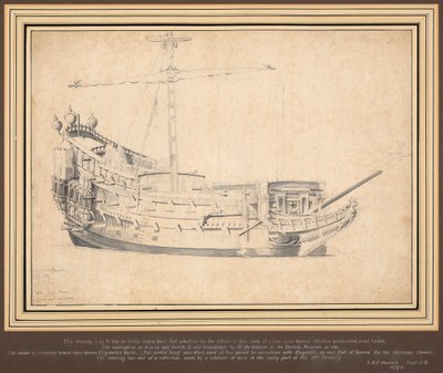 Een Engels schip (De Leeuw) c.1648 door Willem van de Velde the Elder