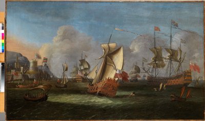 Koning Willem III voor de kust van Ierland, juni 1690 door Willem van der Hagen