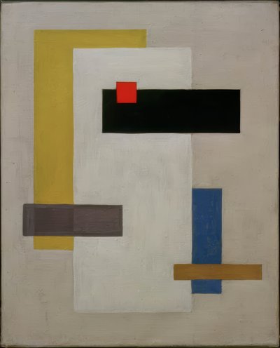 Rood vierkant door Willi Baumeister