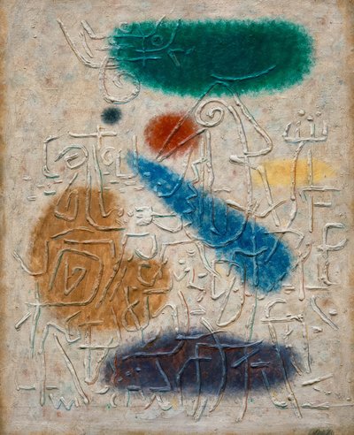 Tempelmuur door Willi Baumeister