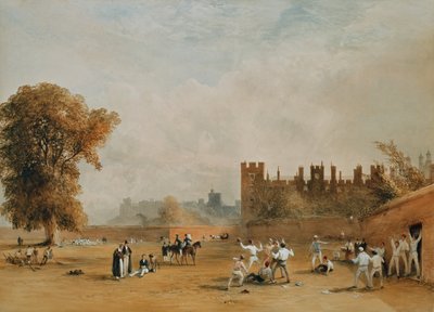 Het muurspel, Good Calx een worp naar het doel. ca. 1835 door William  Evans
