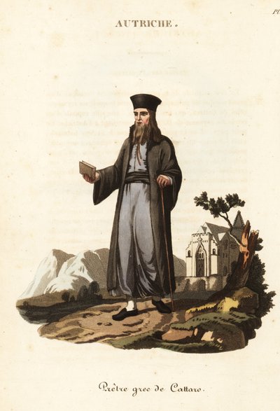 Grieks-orthodoxe priester van Kotor, Montenegro door William (after) Alexander